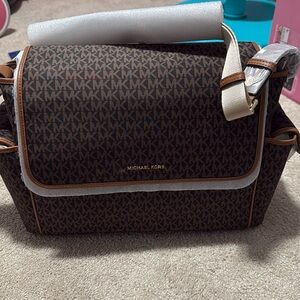 Michael Kors Signature Brown Baby Bag